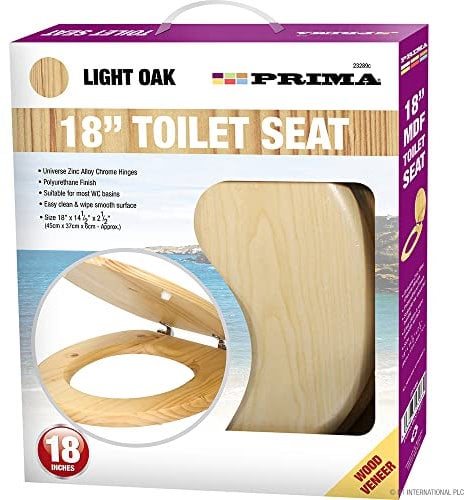 45cm(18) Wooden Toilet Seat - Light Oak 23289C