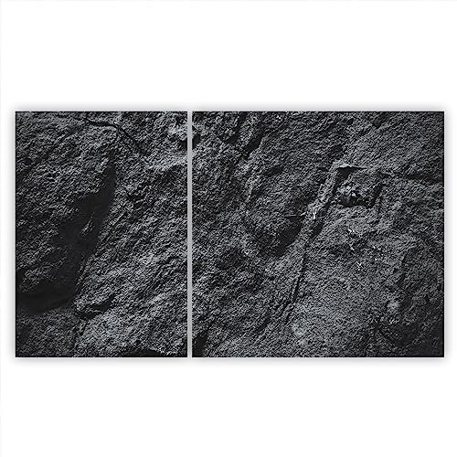 SMTDeco Herdabdeckplatte Ceranfeld Abdeckplatte Herdabdeckung Herdplatten Abdeckungen Induktionskochfeld 40x52 + 60x52 cm Zweiteilig Granitstein Grau
