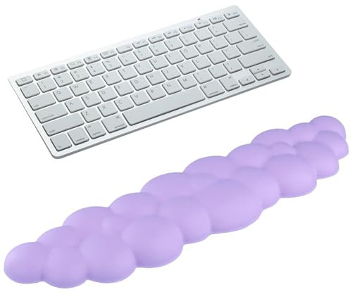 Jinlaili Handballenauflage für Tastatur, Cloud Handgelenkauflage Weiche, Tastatur Handgelenkstützen Ergonomisches, Schreibtisch Wrist, Handballenauflage Rutschfeste für Spiele Büro Zuhause, Violett