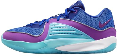 Nike KD16 Scarpe da Basket (DV2917-401), Deep Royal/Argento Metallizzato/Hyper Royal/Viola Vivido, 48.5 EU