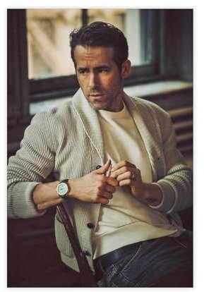 FMSKY Leinwand-Poster, Motiv: Schauspieler Ryan Reynolds 4, Wandkunst, Dekordruck, Gemälde für Wohnzimmer, Schlafzimmer, Dekoration, ungerahmt, 30 x 45 cm