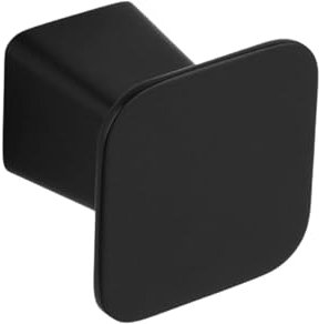 Gedotec Design Möbelknöpfe | Schubladenknöpfe aus Metall | 1 Stück Möbelknauf | PRISM | Quadratischer Knauf für Schrank Kommodenknöpfe Schrankknöpfe | Schwarz matt Türknopf 32 mm x 32 mm