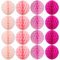SUNBEAUTY 16 Stück 8'' Wabenbälle Hängende Waben Dekorationen Hot Pink Party Dekoration Fuchsia Pink Papier Dekoration für Geburtstag Hochzeit Graduierung Baby Shower