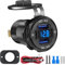 Linkstyle USB Car Charger Socket, Dual 30W PD Type C & Dual 18W QC3.0 USB Charger Power Outlet Panel with LED Voltmeter for 12V/24V Car Boat