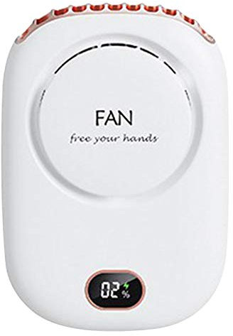 Mini Ventilador portátil Blanco de 3 velocidades USB 2000 mAh Recargable para Colgar Cuello/portátil/Ventilador de Mesa de Escritorio para Viajes al Aire Libre, Moderno #C4wRw