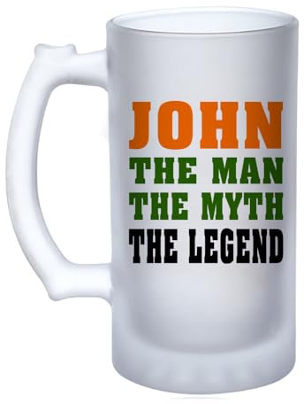 Personalised Best Dad Gift, The Man The Myth The Legend, Father's Day Gift, 16oz Frosted, Tankard, Stein, Pint Beer Glass/Mug.