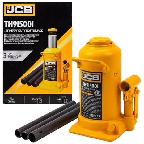 JCB Flaschenheber 15t, für Auto und LKW, Hydraulic Jack, 20 Tonnen Tragfähigkeit