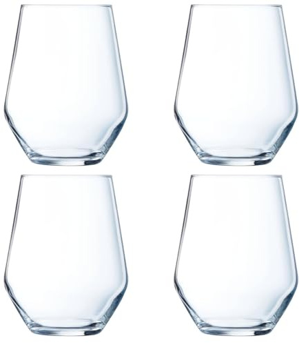 Luminarc Set di 4 bicchieri alti Vinetis in cristallino, 40 cl | Trasparente, cristallino, formato alto, finitura lucida, 4 pezzi