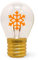 Legami - Tischlampe in Glühbirnenform, nur für den Innenbereich, wiederaufladbar mit USB-Kabel, kabellos, Snowflake
