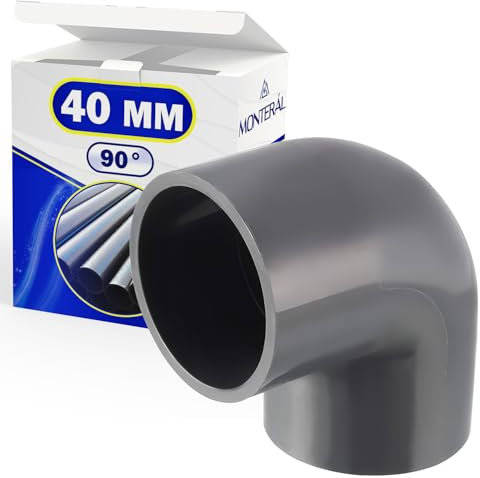 Coude à Pression raccord PVC 90° avec Filetage Femelle-Femelle Ø 40 mm - Garantie de 10 Ans - MONTERAL