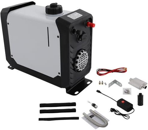 Chauffage auxiliaire diesel, chauffage diesel 5 KW, 12-24 V, portable, avec interrupteur LCD et télécommande, chauffage diesel de -40 à 50 °C, pour pêche sur glace, tente, garage