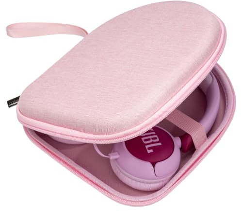 Ginsco Case Compatible with JBL Tune 510BT/520BT/500BT, Compatiblewith Sony WH-CH520/510, Ultra-Slim Hard Shell Headphone Case for On Ear Headphones (Pink)