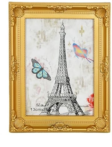 Mein Landhaus Bilderrahmen 13x18 cm – Barock Gold – Klassischer Dekorahmen