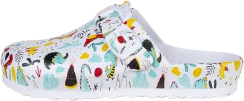 WORKTEAM Zuecos Sanitarios Estampados Ultraligeros De Eva con Hebilla Ajustable, Ergonómicos Y Anatómicos con Cámara Ortopédica para Un Confort Diario. Unisex Multicolor 38/39 EU