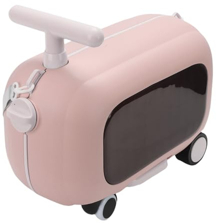 Oreilet Kinder Fahren mit Gepäck, Fahrt auf Koffer für Kinder mit Rädern, Leichtes Kleinkind Fahrbares Kleines Koffer REIT Gepäck für Reise Kinder (PINK)