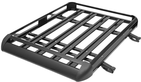 TFGXUE Baca universal de 127 x 97 cm para coche, de aleación de aluminio de alta calidad, construcción de doble techo, para modelos SUV