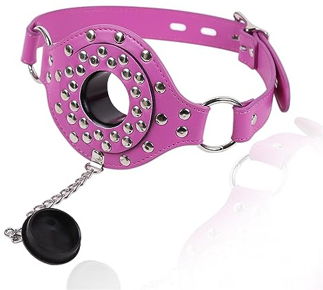 HTdangT Bavaglio Per Bocca In Finta Pelle Rivetto Plug Per Bocca Con Bavaglio Apribile, Bavaglio Per Feticcio Divaricatore Per Bocca SM Ball Gag Bondage Bavaglio Per Bocca