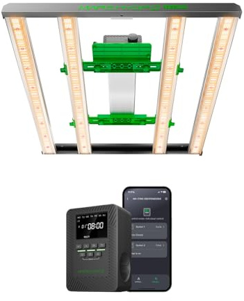 MARS HYDRO LED Grow Lampe Neu E3000 Vollspektrum Grow Light 300Watt Pflanzenlampe und ITime 2-in-1 zeitschaltuhr digital Doppelsteckdose