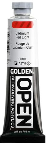 GOLDEN Open - Acrylfarbe - 59 ml - C.P. Kadmiumrot