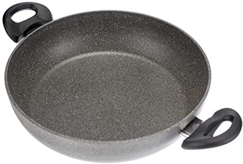 Ballarini Cortina Granitium Tegame 2 Maniglie, Alluminio, Grigio Puntinato, 28 cm