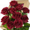 FiveSeasonStuff 10 Stems Real Touch Roses Artificial Flower Silk Roses ‘Petals Feel and Look like Fresh Roses' Bouquet of Flowers Floral Arrangements (Dark Red #3)