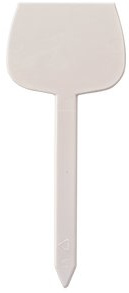 POLOPLAST Lote de 10 marcadores de sabor blanco que cubren 21,5 cm de altura para bandejas de helado, aguja blanca para helado