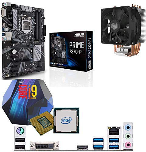 Components4All Intel Coffee Lake Core i9 9900K 3.6GHz (5.0GHz Turbo) CPU, ASUS Prime Z370-P II Motherboard & Cooler Master Hyper Cooler Pre-Built Bundle NO RAM