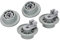 Set de 4x roulettes de panier avec porte-rouleaux panier inférieur pour lave-vaisselle Bosch Siemens 00611475 Küppersbusch 436718