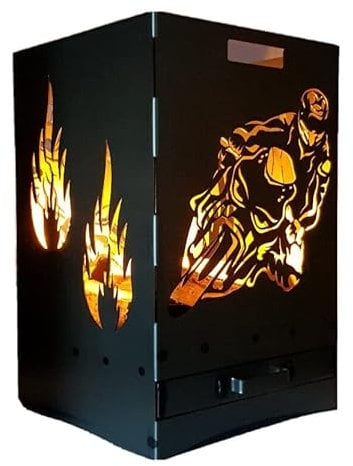 Feuerkorb Feuerstelle Grill Motorrad Maße 40x40x60 cm inkl. Ascheschublade und Zwischenboden sehr stabil