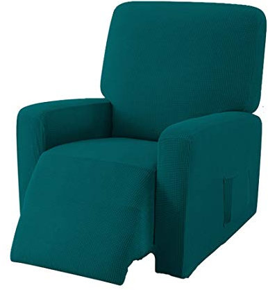 EBETA E Jacquard Sesselbezug, Sesselschoner, Stretchhusse für Relaxsessel Komplett, Elastisch Bezug für Fernsehsessel Liege Sessel (Olivgrün)