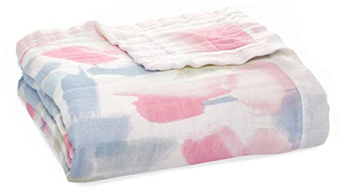 aden + anais™ Silky Soft Dream Blanket, Kuscheldecke für Mädchen und Jungen, Babydecke aus Bambus-Viskose-Musselin, Geschenk für Neugeborene, Säuglinge und Kleinkinder, 120x120cm, Florentine
