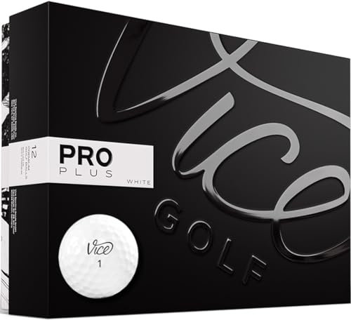 Vice Golf Pro Plus 2020 | 12 Golf Bälle | Eigenschaften: 4-Piece Cast Urethan, maximale Länge, reduzierter Driver Spin | Mehr Farben: Neon Lime/Red | Profil: Für fortgeschrittene Golfer