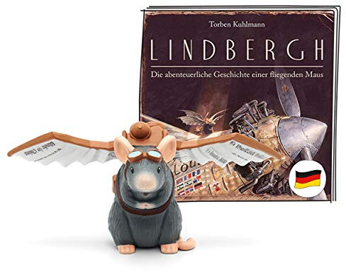 tonies Hörfigur für Toniebox, Lindbergh – Die abenteuerliche Geschichte Einer fliegenden Maus, Hörbuch für Kinder ab 5 Jahren, gesprochen von Bastian Pastewka, Spielzeit ca. 43 Minuten