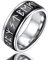FaithHeart schwarz Spinnerring mit Viking Rune Symbol Punk Spinnerring mit Mittelring zum drehen Hip pop Partnerring Ehering für Valentinstag Weihnachten