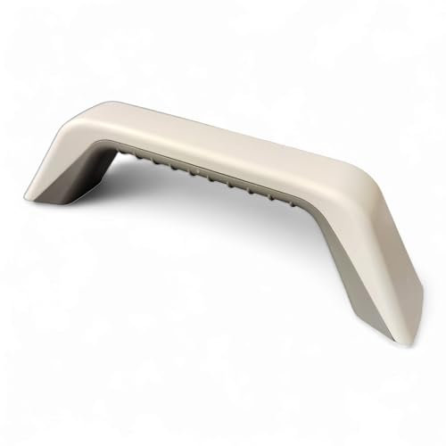 Generisch Rangiergriff Wohnwagen - Haltegriff als Einstiegshilfe für Wohnmobil, Caravan, Boot, Anhänger - Ersatzteil mit B24 x L195 mm Lochabstand - grau weiß