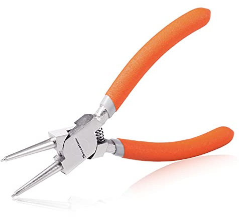 SPEEDWOX 15,2 cm Sprengringzange, Sicherungsringzange, Spitzendurchmesser 1,25 mm, Präzisions-Sicherungsringzange, gerade Backen für Ringentferner-Halter