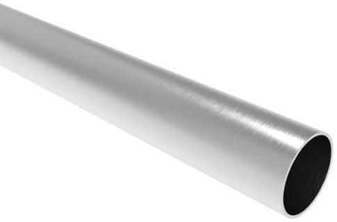 Sellon24® Edelstahl V2A Rundrohr Edelstahlrohr Ø 42,4 x 2,0 mm Rohr K320 Handlauf Geländerrohr 100-200 cm (200 cm)