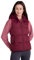 Mountain Warehouse Astral Womens Padded Gilet - Water Resistant Ladies Bodywarmer, Detachable Hood Vest, Microfibre Insulation - Best for Outdoors, Sports, Gym, Spring Summer Dark Red Women's Size 10