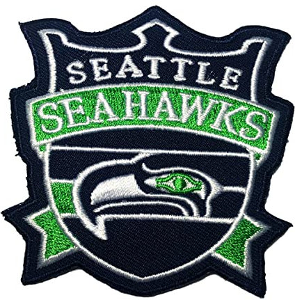 Siam Accs Rugby-Fans, Seattle-Logo, American Football-Fan, Lieblings-Team, zum Aufbügeln oder Aufnähen, bestickter Aufnäher für Kleidung, Rucksäcke, Jeans, Motorrad, zum Aufnähen auf Jacken, Hüte,