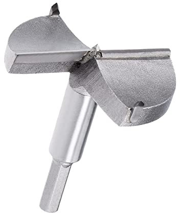 TA-VIGOR Forstner Drill Bit 80mm, Tungsten Carbide Wood Hole Saw Auger Opener for Woodworking Hinge Hole Drilling Boring Bit Cutter (Gray)