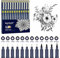 EooUooIP Schwarz Fineliner Stifte, 12 Stück Fineliner Set Pigment Liner Set, 0.03-0.3mm Handlettering Stifte Zum Künstler Illustration, Skizzen, Technisches Zeichnen, Office Dokumente, Malbuch Comics