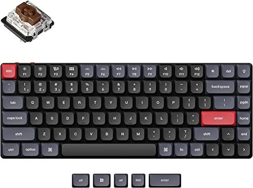 Keychron K3 Pro Ultra-Slim QMK/VIA Wireless Custom Mechanische Tastatur, 75% programmierbares Makro weißes Layout mit Gateron G Pro Brown Switch PBT Keycap für Mac Windows Linux