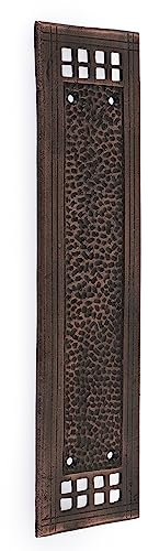 SKANDH Iron Rectangle Push Plate 12.1 X 3.1 X 2.2 Inch for Door (Antique Copper)