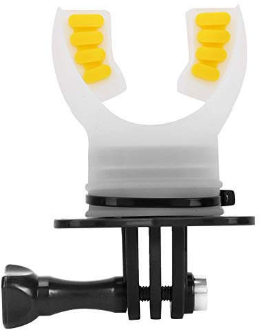 Vikye Support de Bouche pour Gopro, Support de Morsure Ergonomique en Silicone pour Gopro pour SJCAM pour Caméra d'action XiaoYi, Surf Plongée Patinage (Noir)