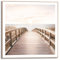 REINDERS Gerahmtes Bild, Brücke zum Strand, Wohnzimmer, Bilder, Wanddeko, Room Decor, MDF, Beige, 50x50cm