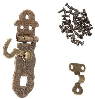 Ciieeo 4 Stück Taschenverschluss-hardware Dekorative Haspe Kabinett Schmuck Verschlusssperre Schubladenverriegelungen Aus Metall Antike Verschlussriegel Antikes Dekor Notizbuch Holzkasten