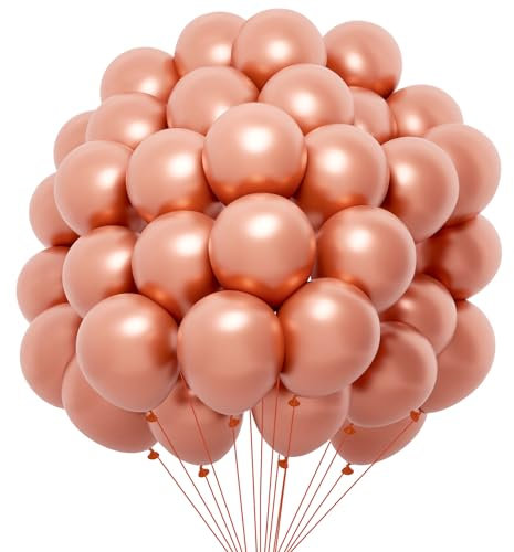 Luftballons Rosegold 60 Stück Luftballons Rosa Hochzeit Luftballon Metallic Ballons Geburtstag Dekoration Bunte Luftballons Geburtstag Mädchen Pinke Luftballons Geburtstag Ballon Dame Rosegold
