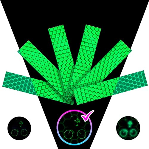 LOOM Reflektoren Fahrrad Set (6 STK Engineer Schwarz) | Reflektierende Aufkleber für Fahrrad, Helm & Auto | wasserdichte Reflektoren Folie für Garage & Kinderwagen | Hohe Sichtbarkeit