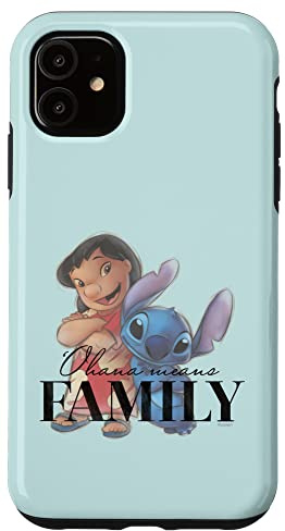 Disney 100 Anniversary Lilo & Stitch D100 Zitat Ohana Hülle für iPhone 11