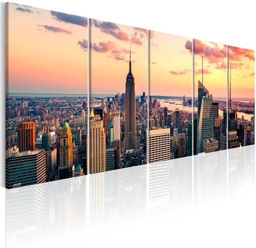 B&D XXL Acrylglasbild 200x80 cm 5 Teilig Wandbild auf Acryl Glasbilder Kunstdruck Moderne Acrylglas Platte Wanddekoration Geschenke Heimdekoration Glasbild d-B-0200-k-m